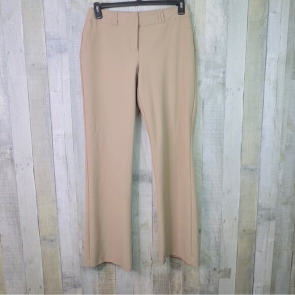 Alfani Size 4 (Minor Flaw small ink mark) Tan Wide Leg Slacks w/Faux Pockets - Picture 1 of 9